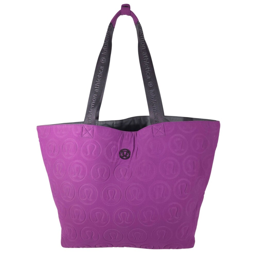 Vintage Lululemon Reversible Totally Tote Tastic Bag Purple Rare!